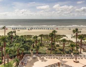 A view of the beach from Captain's Walk, an oceanfront villa complex on Hilton Head Island