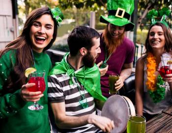 Friends celebrating Irish Fest on Hilton Head Island