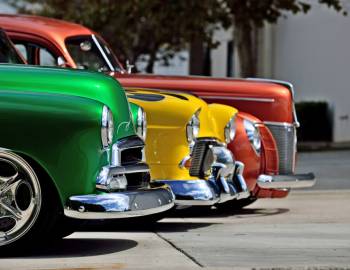 Cars on display at one of Hilton Head Island's fall events