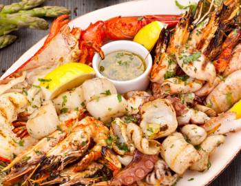 A seafood platter at the Hilton Head Island Seafood Festival