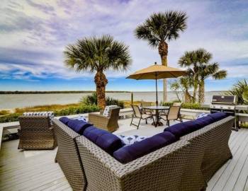 A waterfront view from Land's End, a villa complex on Hilton Head