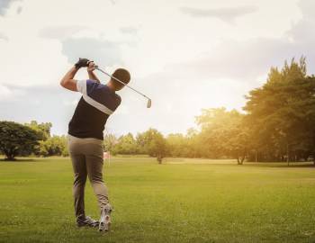 man playing golf