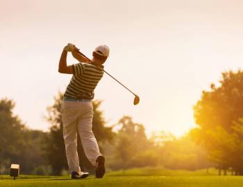 A golfer at the RBC Heritage 2024 on Hilton Head Island