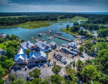 An aerial view of Sea Pines