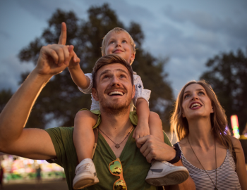 Family at festival 