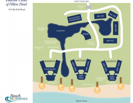 Map of Island Club on Hilton Head Island