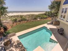 A pet-friendly vacation rental with a pool on the beach on Hilton Head Island