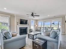 The living room of a vacation rental at Land's End on Hilton Head