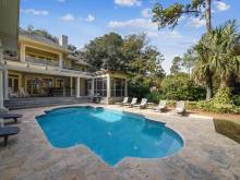 A large vacation rental with a pool on Hilton Head