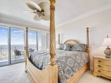 A bedroom in a vacation rental in Hilton Head Island with an ocean view