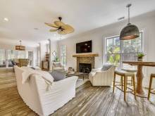 The living room of a vacation home on Hilton Head Island