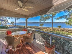 Oceanfront patio at 9 Lands End: a Beach Properties of Hilton Head vacation home.
